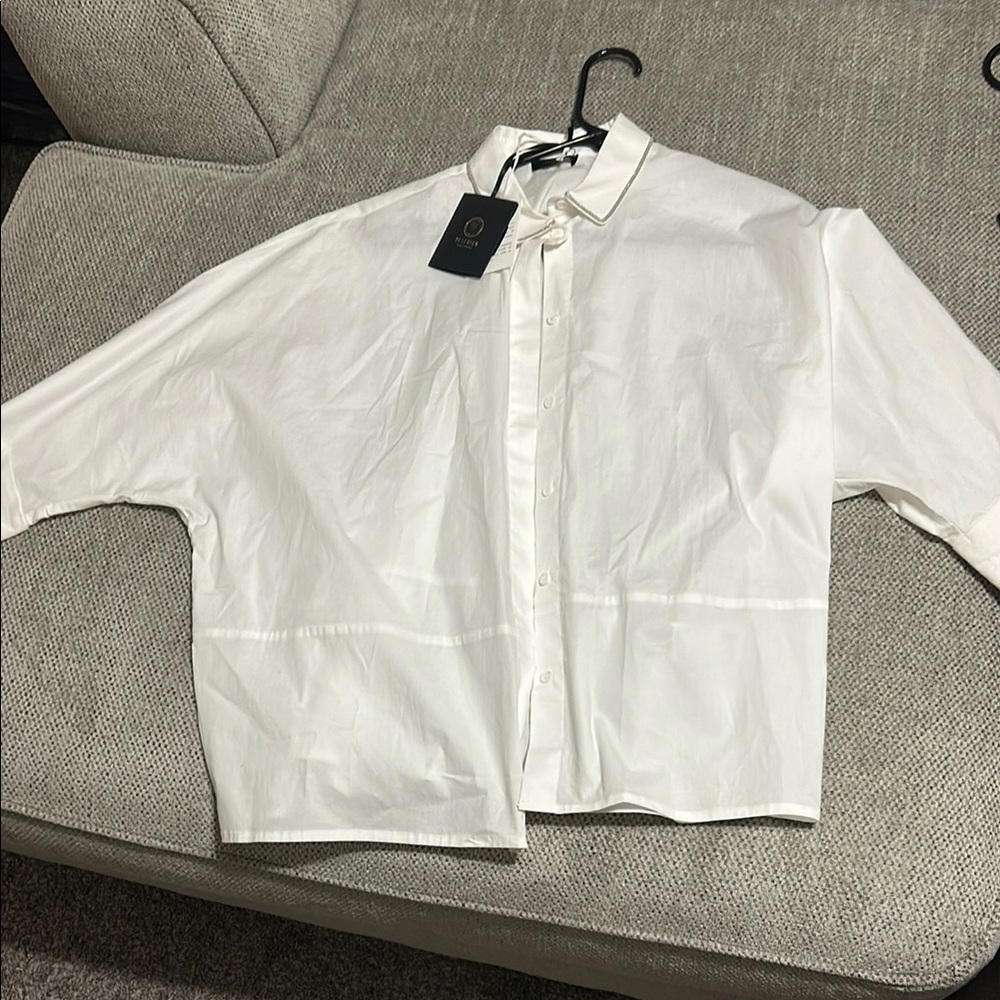 Brand New Peserico Luxury White Button Up